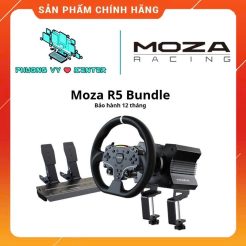Bộ Vô Lăng Đua Xe Moza R5 Bundle - Hàng Chính Hãng - New Seal - Bảo Hành 12 Tháng