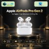 Tai nghe Apple AirPods Pro Gen 2 USB-C trên đế tròn với nền công nghệ