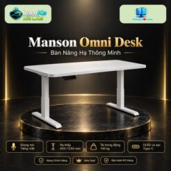 Bàn nâng hạ Manson Omni Desk trên đế tròn với nền công nghệ