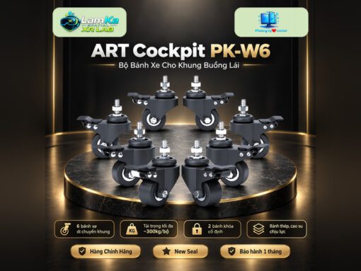 Bộ bánh xe ART COCKPIT PK-W6 trên đế tròn với nền công nghệ