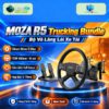 Bộ vô lăng MOZA R5 Trucking Bundle trên đế tròn với phông nền công nghệ