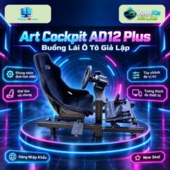 Buồng lái Art Cockpit AD12 Plus trên đế tròn với phông nền công nghệ