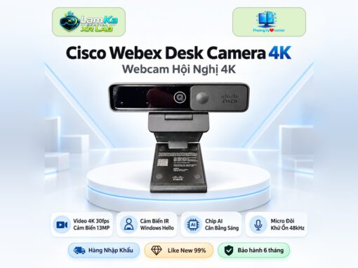 Webcam Cisco Webex Desk Camera 4K có chân kẹp màn hình đặt trên bàn