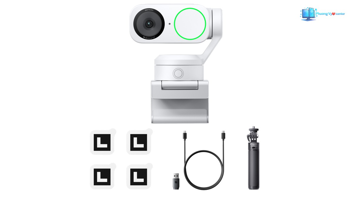 Insta360 Link 2 & Link 2C | Insta360 Link 2 | Arctic White | Tripod Bundle