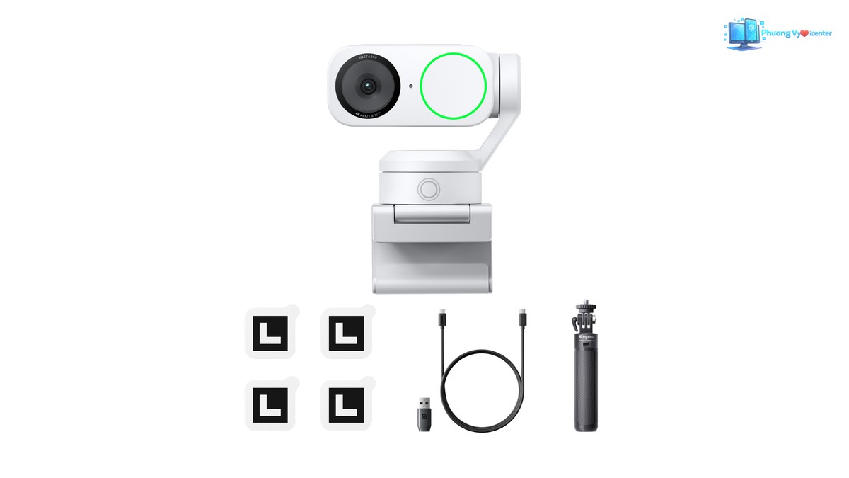 Insta360 Link 2 & Link 2C | Insta360 Link 2 | Arctic White | Tripod Bundle