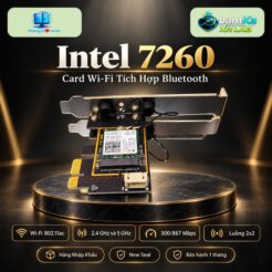 Card Wi-Fi Intel 7260 trên đế tròn với nền công nghệ