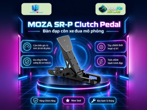 Bàn đạp côn MOZA SR-P Clutch trên đế tròn với nền công nghệ