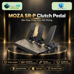 Bàn đạp chân côn MOZA SR-P Clutch Pedal trên đế tròn với nền công nghệ