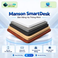 Combo bàn Manson SmartDesk đặt trên đế tròn với nền công nghệ
