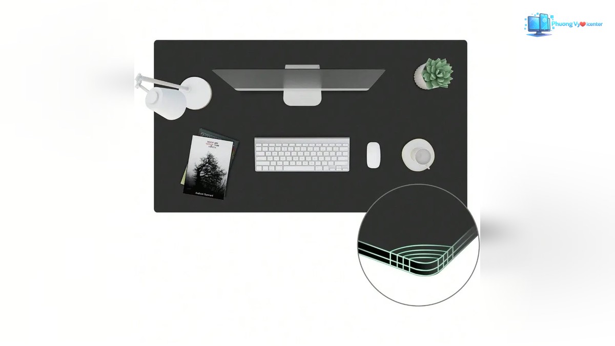Mặt bàn Manson SmartDesk với phần cạnh và bề mặt gỗ MDF