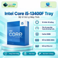 CPU Intel Core i5-13400F Tray trên đế tròn với nền công nghệ