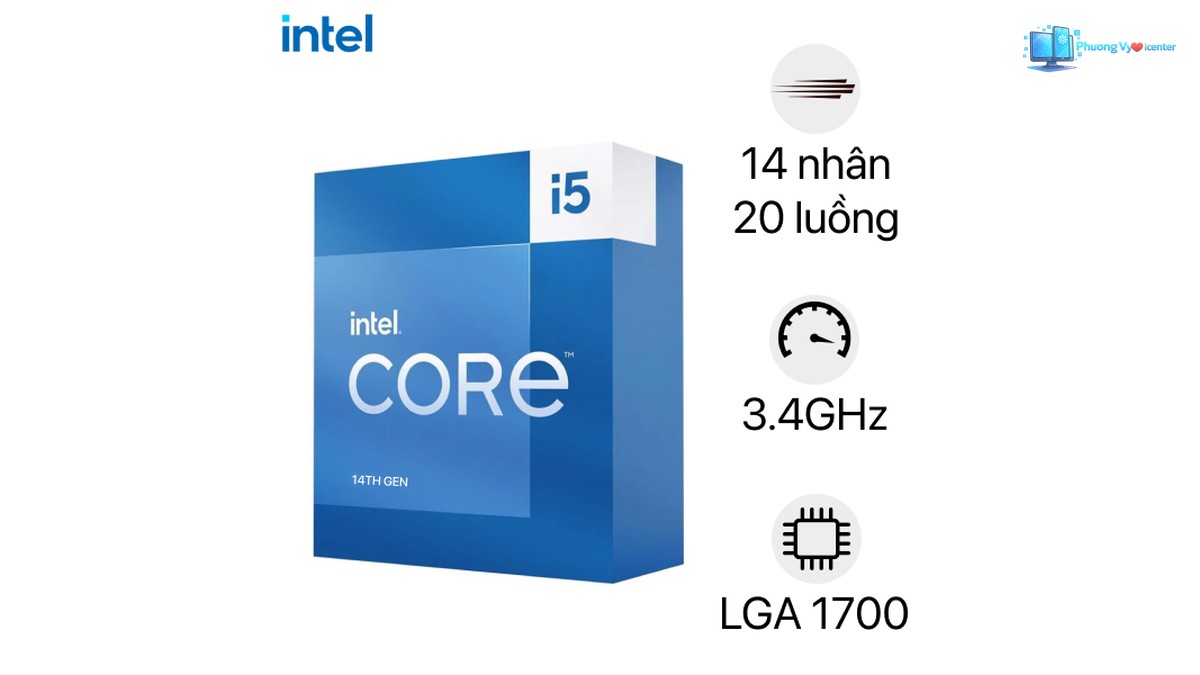 CPU Intel Core i5-14600KF được giới thiệu trong ảnh sản phẩm