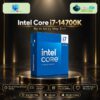 CPU Intel Core i7-14700K trên đế tròn với nền công nghệ
