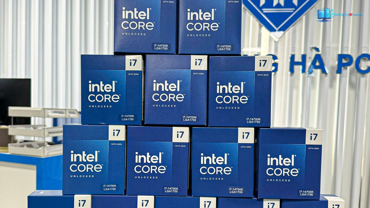 CPU Intel Core i7-14700K trong hình giới thiệu sản phẩm desktop