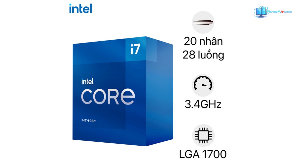 CPU Intel Core i7-14700K trong hình giới thiệu sản phẩm