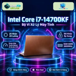 CPU Intel Core i7-14700KF trên đế tròn với nền công nghệ