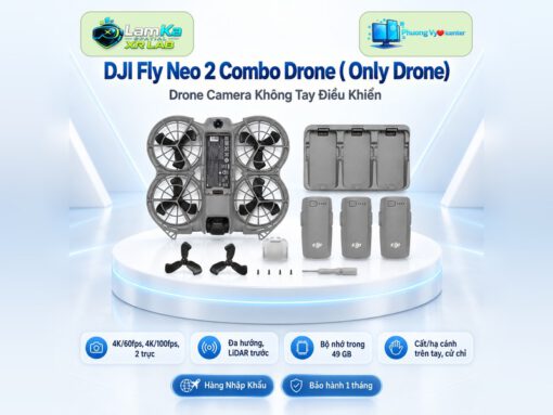Drone camera DJI Neo 2 trên đế tròn với nền công nghệ
