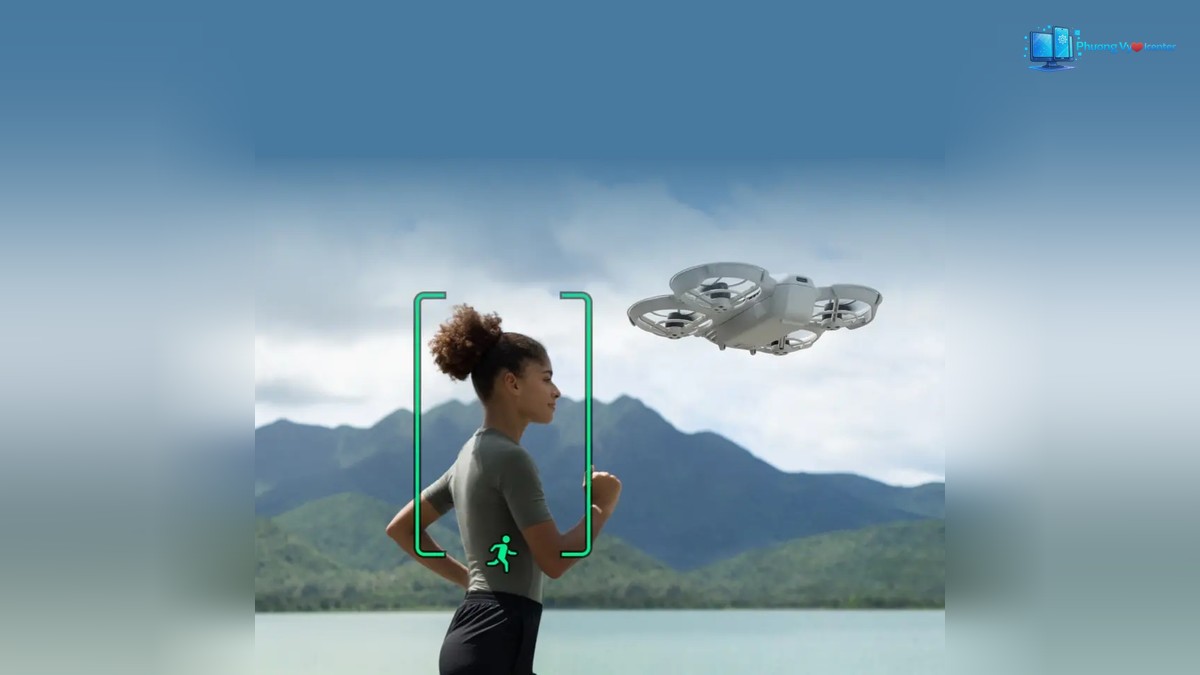 DJI Neo minh họa khả năng cất cánh từ lòng bàn tay