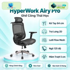 Ghế công thái học HyperWork Airy Pro trên đế tròn trong nền công nghệ