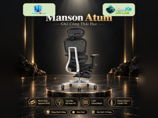 Ghế Công Thái Học Manson Atum - Chính Hãng - Bảo Hành 5 năm
