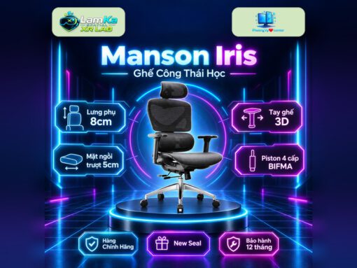 Ghế Công Thái Học Manson Iris Wintex - Chính Hãng - Bảo Hành 5 năm
