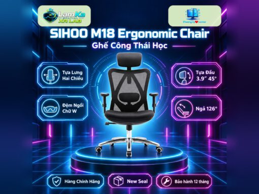 Ghế Công Thái Học Shihoo M18 - Chính Hãng - Bảo Hành 3 năm