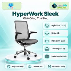 Ghế công thái học HyperWork Sleek trên đế tròn, nền công nghệ
