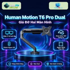 Giá đỡ màn hình Humanmotion T6 Pro | Dual Màu Xám Trắng