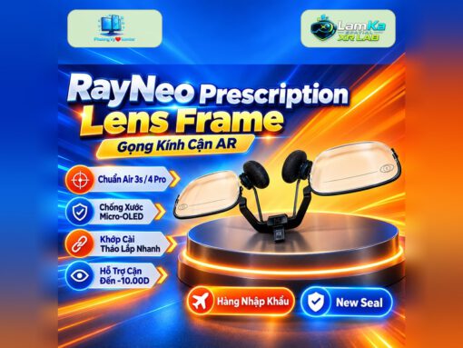 Gọng cận RayNeo Prescription Lens Frame trên đế tròn với nền công nghệ