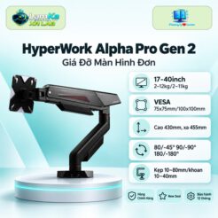Giá đỡ màn hình HyperWork Alpha Pro Gen 2 trên đế tròn với nền công nghệ