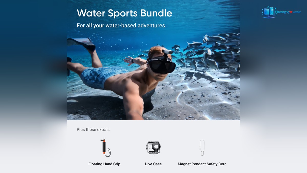 Insta360 GO 3S | Arctic White | 128GB | Water Sports Bundle