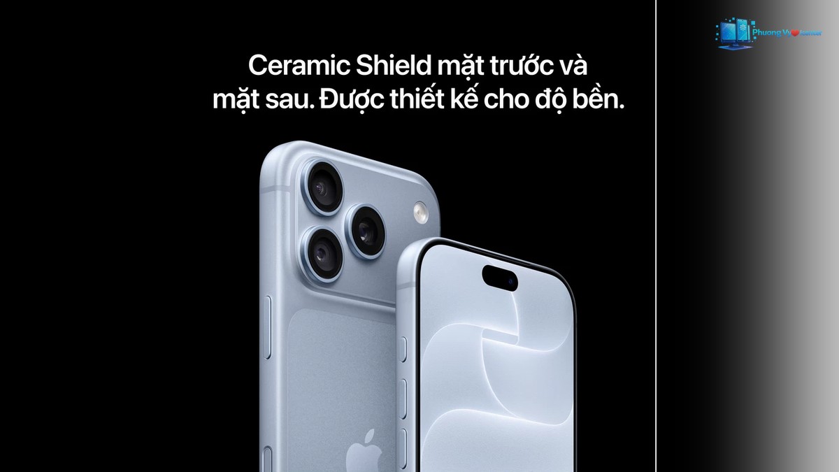 Apple iPhone 18 Pro xanh nhạt chụp nghiêng, thể hiện mặt trước, camera sau và cạnh bên