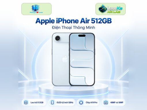 Điện thoại Apple iPhone Air 512GB trên đế tròn với nền công nghệ