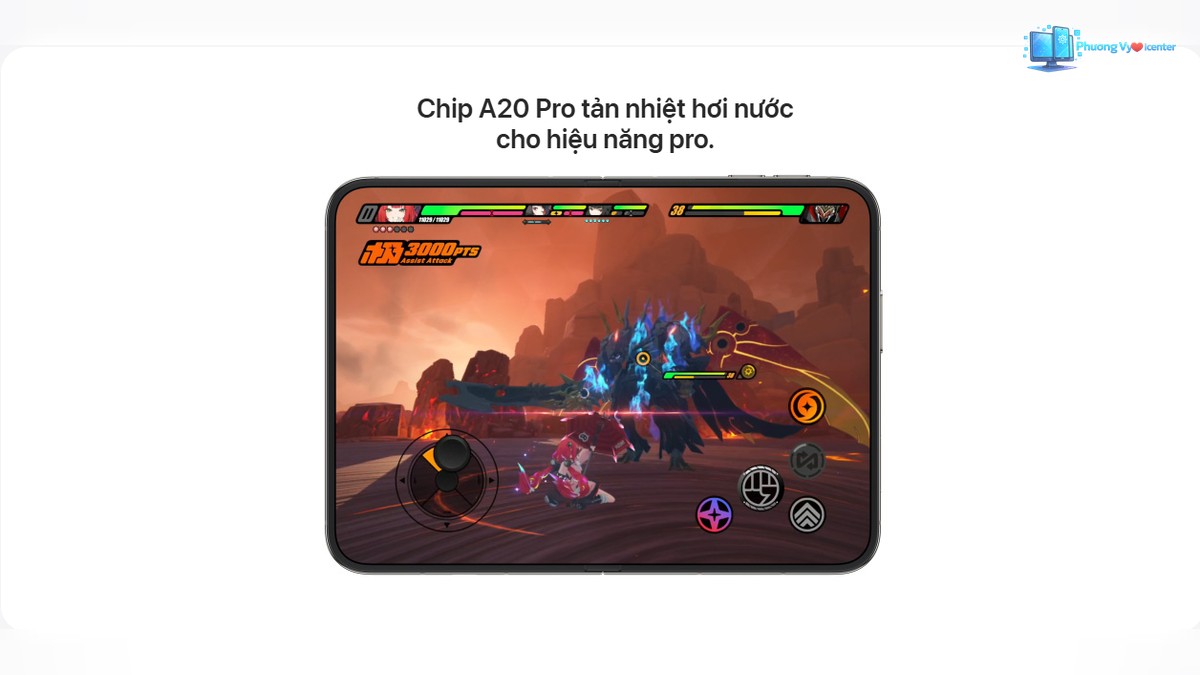 iPhone Duo mở rộng với màn hình hiển thị trò chơi chiến đấu