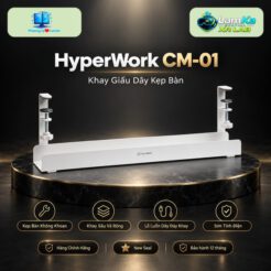 Khay giấu dây kẹp bàn HyperWork CM-01 trên đế tròn với nền công nghệ