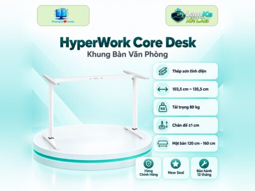 Khung bàn văn phòng HyperWork Core Desk trên đế tròn, nền công nghệ