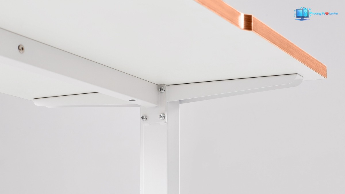 HyperWork Core Desk minh họa kết cấu lắp ghép khung và mặt bàn