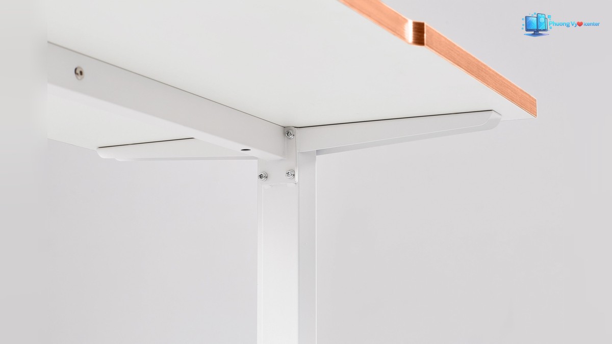 HyperWork Core Desk minh họa kết cấu lắp ghép khung và mặt bàn