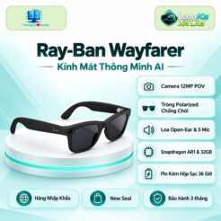 Kính AI Ray-Ban Meta Wayfarer Matte Black tròng Polarized Gradient Graphite