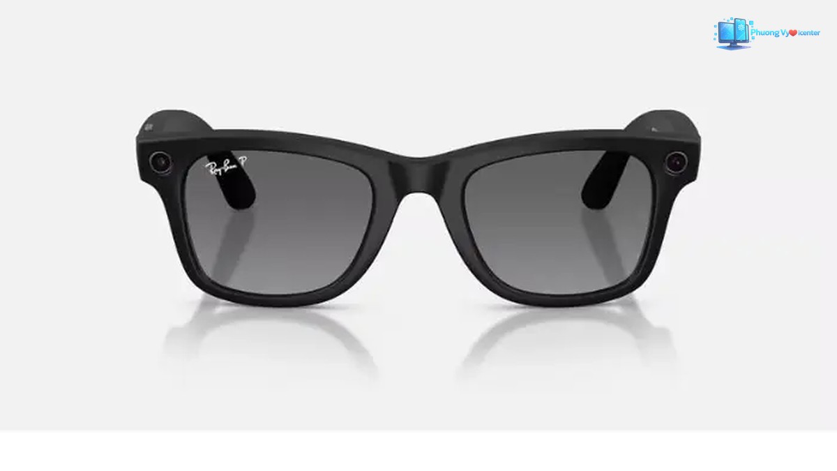 Ray-Ban Meta Wayfarer Matte Black với tròng Polarized Gradient Graphite