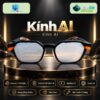 Kính AI RayNeo IO gọng đen đặt trên hộp sản phẩm