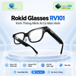Kính thông minh Rokid RV101 trên đế tròn với nền công nghệ