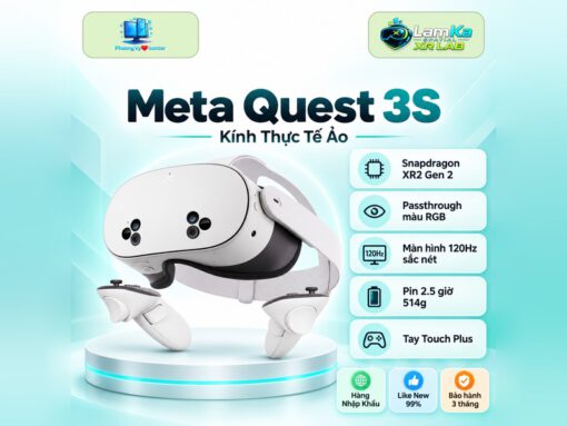 Kính thực tế ảo Meta Quest 3S trên nền trắng, ảnh sản phẩm dùng làm ảnh đại diện