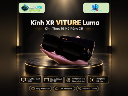 Kính XR VITURE Luma màu đen đặt trên nền trơn