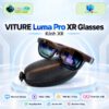 Kính XR VITURE Luma Pro trưng bày trên đế tròn với nền công nghệ