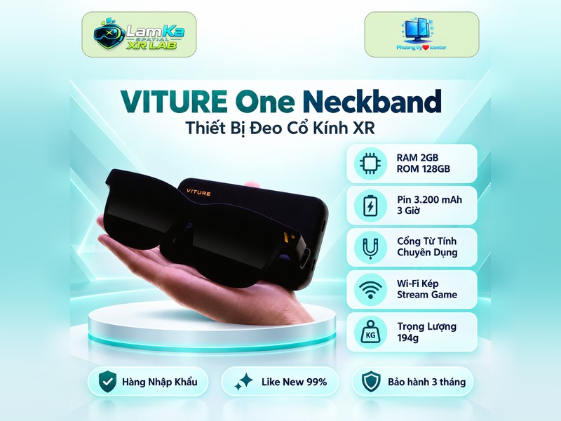 Vòng cổ VITURE One Neckband trên đế tròn với nền công nghệ