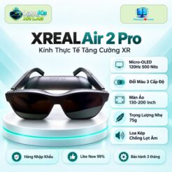 Kính XREAL Air 2 Pro trên đế tròn với nền công nghệ