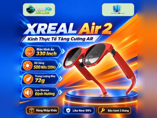 Kính XR XREAL Air 2 màu xám trên nền sáng