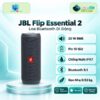 Loa JBL Flip Essential 2 trên đế tròn với nền công nghệ phía sau