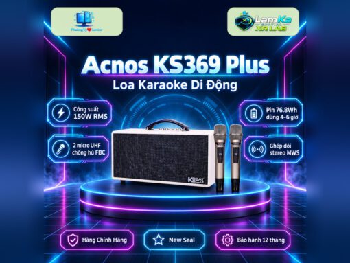 Loa Karaoke Acnos Ks369 Plus - Hàng Chính Hãng - Kèm 2 Mic